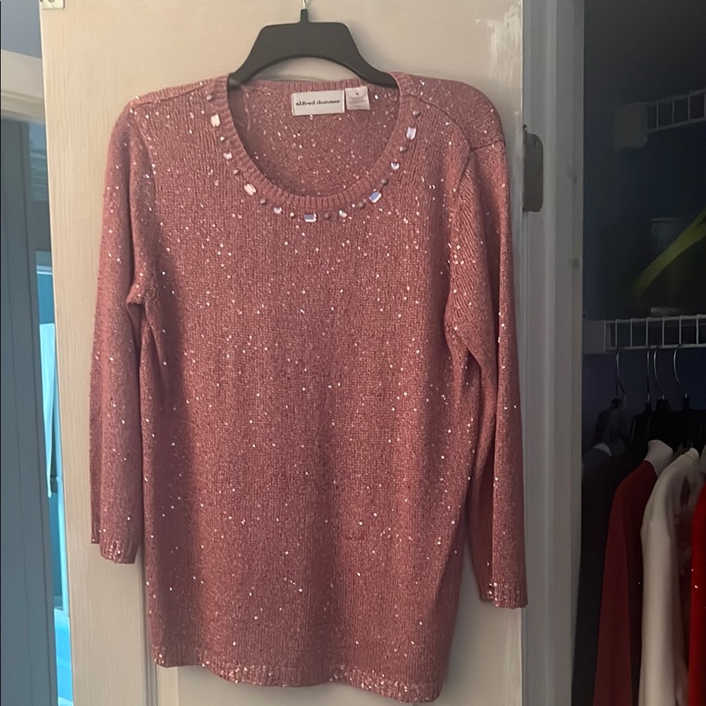 Pink Sequin Sweater